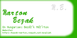 marton bezak business card